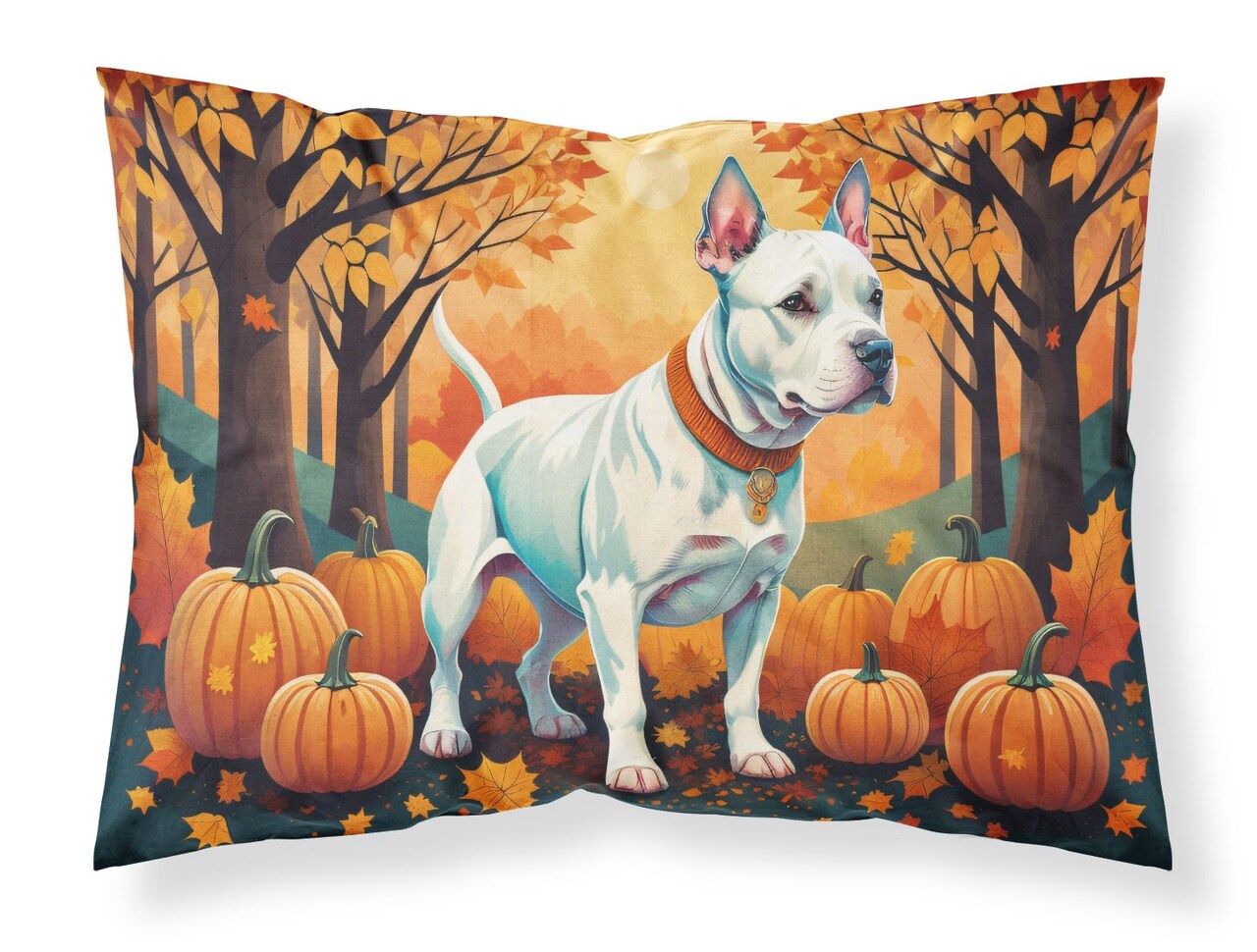 NEW White Pit Bull Terrier Standard Pillowcase 30x20.5 Inches Lightweight Super Soft Decorative Artwork